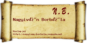 Nagyiván Borbála névjegykártya